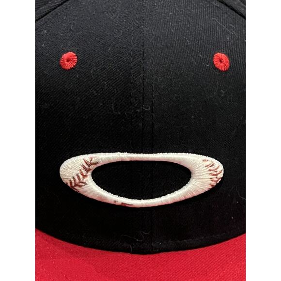 New Era 9Fifty Oakley Mens Black Red Embroidered Logo Adjustable Snapback Hat - Picture 3 of 13